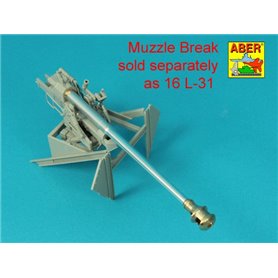 ABER 1:16 Metalowa lufa 75mm PaK.40 bez hamulca wylotowego
