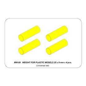 ABER Obciążenie do modeli WEIGHT FOR PLASTIC MODELS - 25mm x 9mm - 4szt.