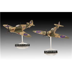 Revell 1:144 Supermarine Spitfire Mk.Ia + Hawker Hurricane - MODEL SET - z farbami