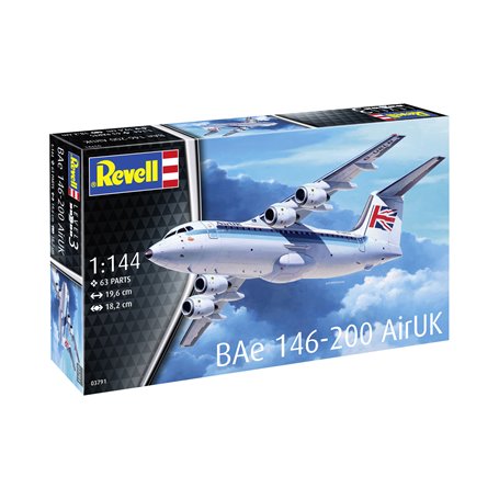 Revell 1:144 Bae 146-100 AirUK - MODEL SET - z farbami