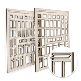 Green Stuff World Windows Frames - Basic Square - Small