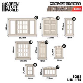 Green Stuff World Windows Frames - Classic - Large