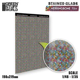 Green Stuff World Stained Glass - HERRINGBONE TILES