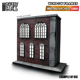 Green Stuff World Windows Frames - Industrial Arched