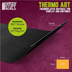 Green Stuff World Thermoart Thermoplastic (M) 375 mm x 500 mm - BLAC