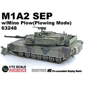 Dragon ARMOR 1:72 M1A2 SEP w/ Mine Plow (Plowing Mode)