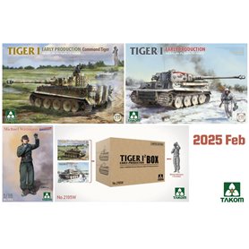 Takom TIGER I BOX - 1:35 EARLY PRODUCTION COMMAND TIGER + 1:35 EARLY PRODUCTION + 1:16 MICHAEL WITTMANN