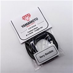 Yamamoto 1:24 COOLANT HOSE BLACK 1.5mm x 2m - VERY FLEXIBLE