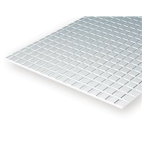 Evergreen 4505 1,00 mm Polystyrene Sheet Square Tiles 6,35 x 6,35 mm (15 x 30 cm)