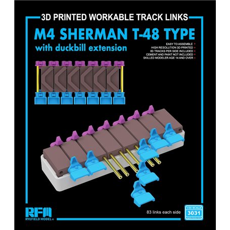 RFM 3031 M4 Sherman T-48 Type w/ Duckbill Extension