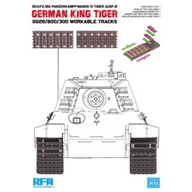 RFM 3032 German King Tiger GG26/800/300 Workable Tracks
