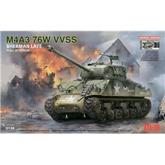 RFM 1:35 M4A3 76W VVSS Sherman - LATE - UPGRADED VERSION - FULL INTERIOR 