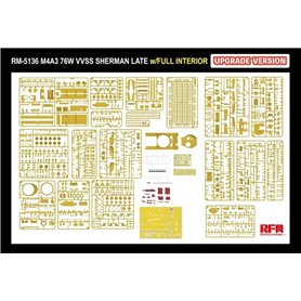 RFM 5136 M4A3 76W VVSS Sherman Late Upgrade Version Full Interior