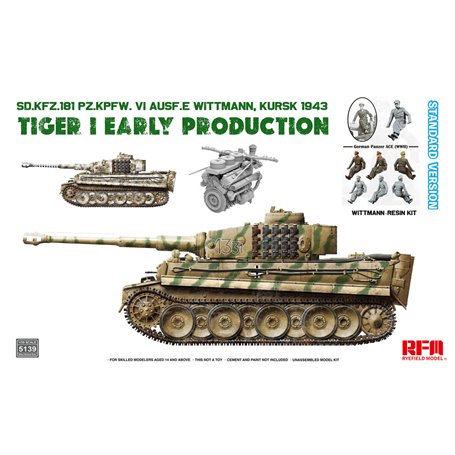 RFM 1:35 Pz.KpfwVI Tiger I - EARLY PRODUCTION - WITTMANN KURSK 1943 - STANDARD VERSION