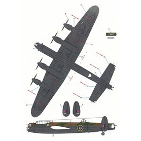 Techmod 1:32 Kalkomanie do Avro Lancaster B Mk.I