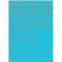 Techmod 72165 U.S. Letters & Numbers (Yellow)