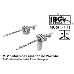 IBG 1:48 Wydruki 3D karabinów MG15 MACHINE GUNS do Gotha Go-242 / Go-244