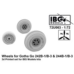 IBG 1:72 Wydruki 3D kół do Gotha Go-242 B-1/B-3 / Go-244 B-1/B-3
