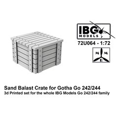 IBG 1:72 Wydruki 3D SAND BALAST CRATE do Gotha Go-242 / Go-244