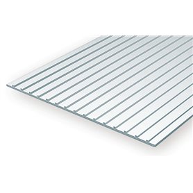 Evergreen 4521 1,00 mm Polystyrene Sheet Seam Roofing 4,76 mm (15 x 30 cm)