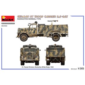 Mini Art 1:35 GERMAN 3T TROOP CARRIER 3,6-36S - RADKASTEN-NORMAL-TYPE