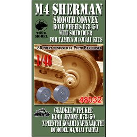 Toro 48032 M4 Sherman Gładkie Wypukłe Koła Jezdne D78450 z Pełnymi Kołami Napinającymi
