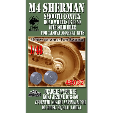 Toro 48032 M4 Sherman Gładkie Wypukłe Koła Jezdne D78450 z Pełnymi Kołami Napinającymi