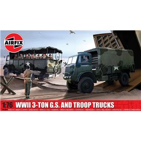 Airfix 03306A WWII 3-Ton G.S. and Troop Truck - 1/76