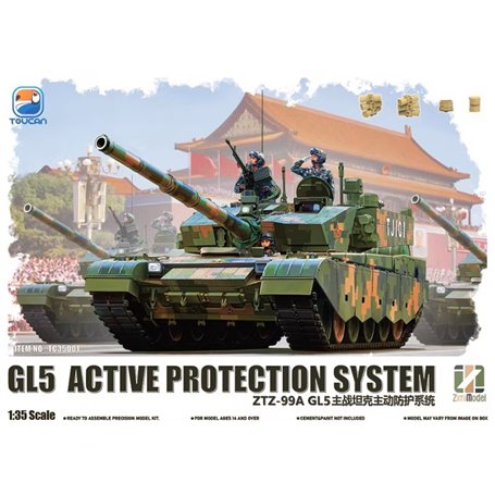 Zimi Model Toucan TC35001 China Main Battle Tank ZTZ-99A GL5 Active Protection System Early / Late Production