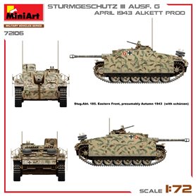 Mini Art 1:72 Sturmgeschutz StuG.III Ausf.G - APRIL 1943 ALKETT PRODUCTION