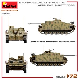 Mini Art 1:72 Sturmgeschutz StuG.III Ausf.G - APRIL 1943 ALKETT PRODUCTION