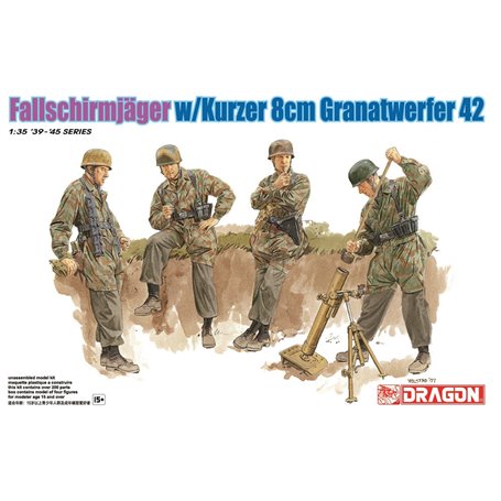Dragon 1:35 Fallschirmjager + Kurzer 8cm Granatwerfer 42