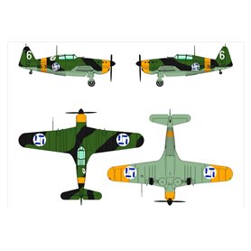 Dora Wings 1:48 Morane-Saulnier MS.406.C1 - FINNISH ACES
