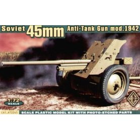 Ace 1:72 72245 45 MM SOVIET AT GUN W/LPE