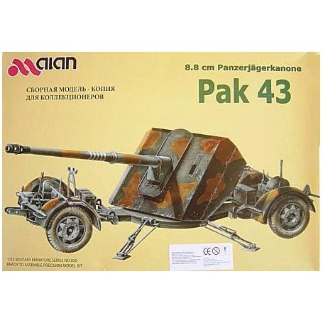 Alan 1:35 020 8,8 8.8 cm Panzerjägerkanone Pak 43