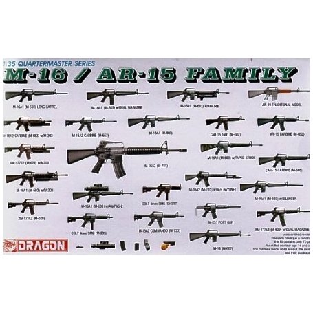 DRAGON 3801 M-16/AR-15 FAMILY 1/35