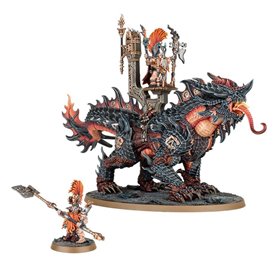 Fyreslayers Auric Runefather on Magmadroth