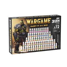 AK Interactive WARGAME PAINT IT ALL BOX 72 COLORS 3GEN