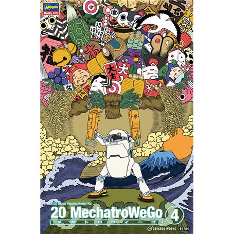 Hasegawa 64784 20 MechatroWeGo No. 4, Power Arm. Orange Mochi