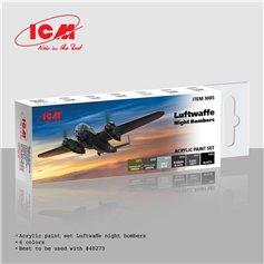 ICM 3085 Acrylic Paints Set Luftwaffe Night Bombers