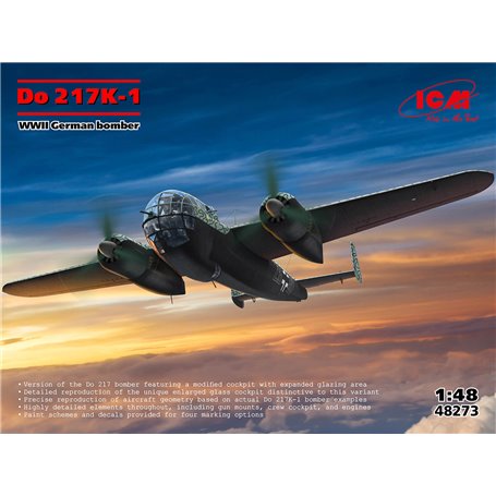 ICM 48273 Do 217K-1 WWII German Bomber