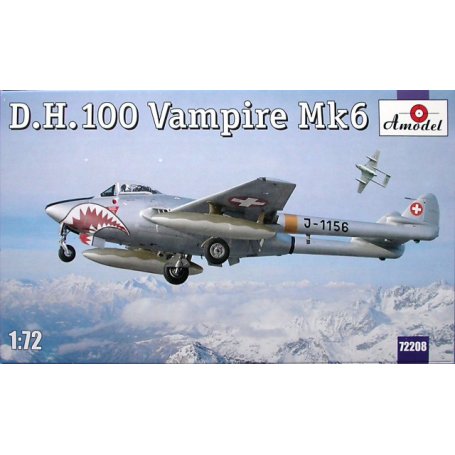 Amodel 1:72 72208 D.H. 100 VAMPIRE MK6