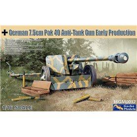 Gecko Models 16GM0012 German 7,5 cm Pak 40 Anti-Tank Gun Early Prod.