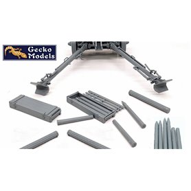 Gecko Models 16GM0014 German 7,5 cm Pak 40 Ammo Boxes w/Shells Set