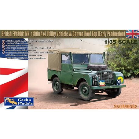 Gecko Models 35GM0062 British FV18001 Mk.1 80in 4x4 Utility Vehicle w/ Canvas Roof Top (Early Prod.)