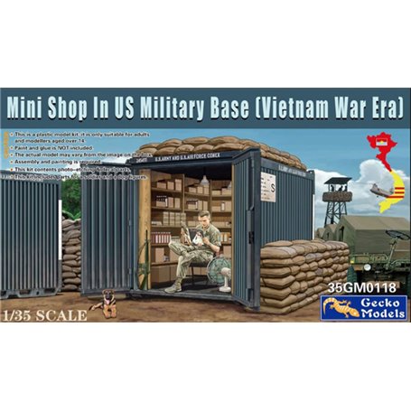 Gecko Models 35GM0118 Mini Shop in US Military Base (Vietnam War Era)