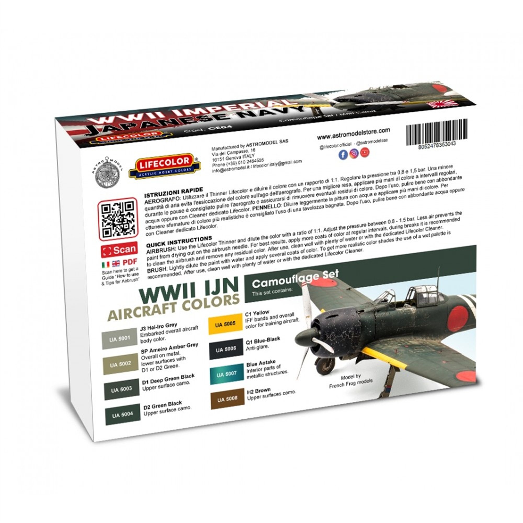 Lifecolor Sets LIFCE04 WWII IJN Aircraft Colors Pre War to 1945 ...