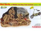 Dragon 1:35 RED DEVILS w/WELBIKE AND DROP TUBE CONTAINER | 4 figurines | 