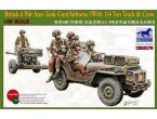 Bronco CB 1:35 BRITISH 6PDR ANTI-TANK GUN AIRBORNE WITH 1/4 TON TRUCK AND CREW