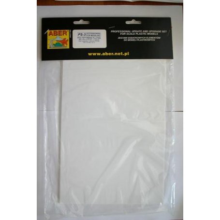 ABER Polystyrene boards PS-4 195mm x 315mm x 1.00mm / 2pcs. 